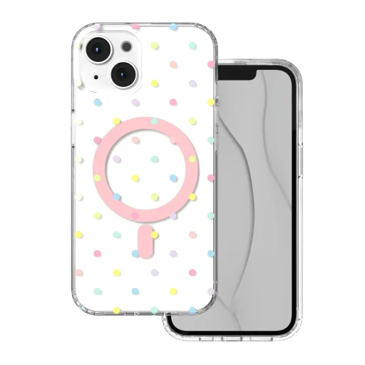 iPhone 14 Bubble Dots Mag biely kryt - 1