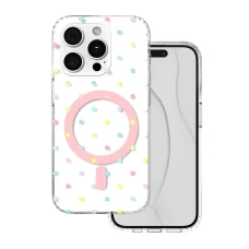 iPhone 15 Pro Bubble Dots Mag biele puzdro