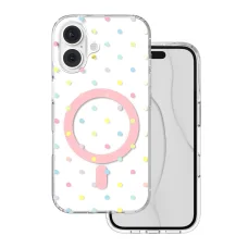 iPhone 16 Bubble Dots Mag biele puzdro