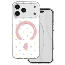 iPhone 17 Pro Max / iPhone 18 Pro Max biele puzdro Bubble Dots Mag
