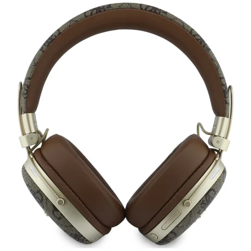 Guess Bluetooth ENC Metal 4G Script Logo hnedé bezdrôtové Bluetooth slúchadlá - 3