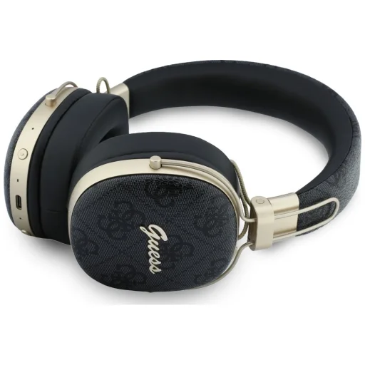 Guess Bluetooth ENC Metal 4G Script Logo bezdrôtové slúchadlá čierne - 2