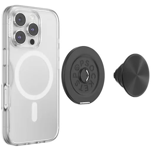 PopSockets MagSafe hliníkový Radial držiak a stojan na telefón, čierny - 6