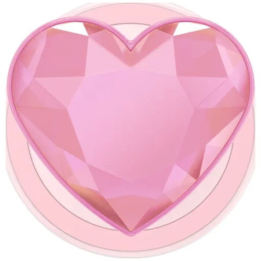 PopSockets Crystal Heart Grip MagSafe držiak a stojan na mobil ružový - 2