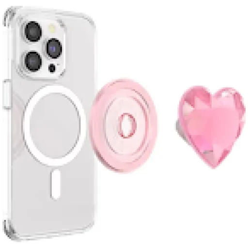 PopSockets Crystal Heart Grip MagSafe držiak a stojan na mobil ružový - 4