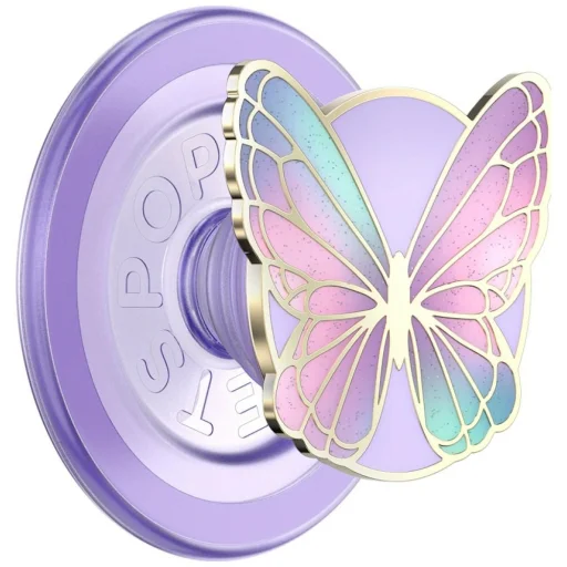 Levendula PopSockets Enamel Butterfly Prism MagSafe telefontartó és kitámasztó - 1
