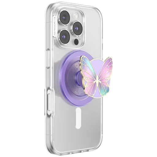 Levanduľový PopSockets Enamel Butterfly Prism MagSafe držiak a stojan na telefón - 7
