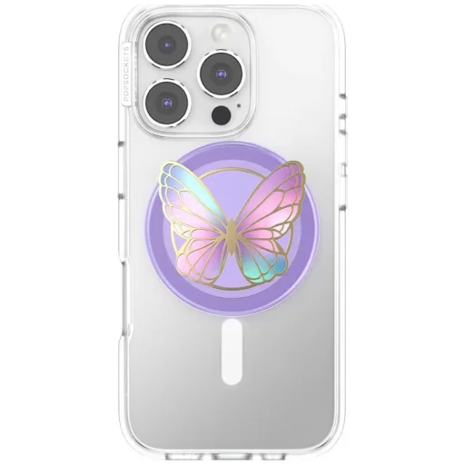 Levanduľový PopSockets Enamel Butterfly Prism MagSafe držiak a stojan na telefón - 8