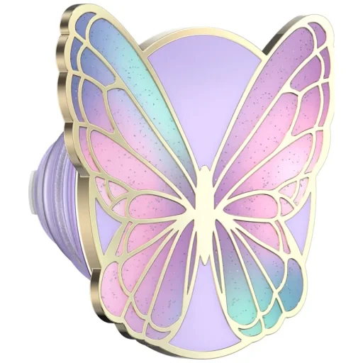 Levanduľový PopSockets Enamel Butterfly Prism MagSafe držiak a stojan na telefón - 4
