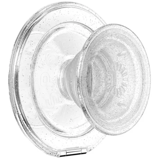PopSockets Kick-Out Grip Glitter MagSafe držiak a stojan na telefón, priehľadný trblietavý - 1