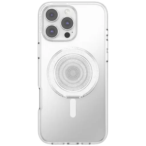 PopSockets Kick-Out Grip Glitter MagSafe telefontartó és állvány átlátszó csillogó - 4