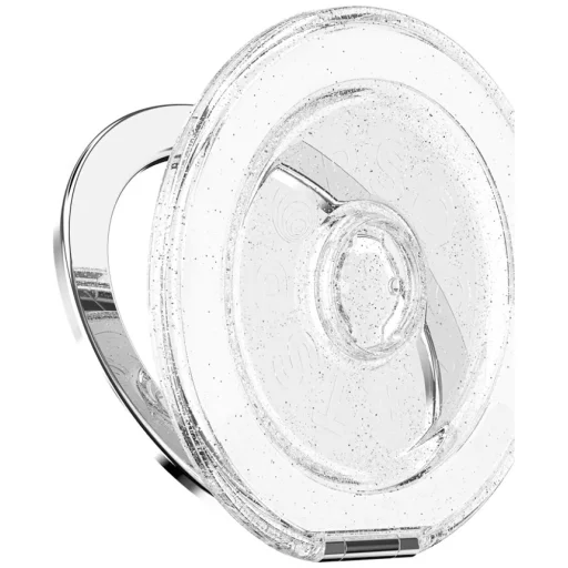 PopSockets Kick-Out Grip Glitter MagSafe telefontartó és állvány átlátszó csillogó - 5
