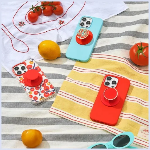 PopSockets PopOut Basic Rosso Grip MagSafe držiak na telefón a stojan, červený - 7