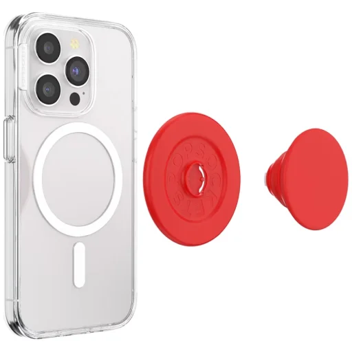 PopSockets PopOut Basic Rosso Grip MagSafe držiak na telefón a stojan, červený - 4