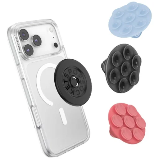 PopSockets PopTop Translucent Suck-Up držiak a stojan na telefón, čierny - 3