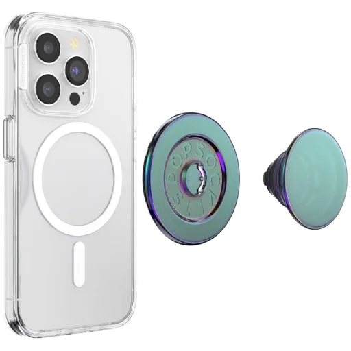 PopSockets okrúhly držiak na telefón a stojan MagSafe – polnočný odtieň, opálový - 4