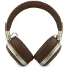 Guess Bluetooth ENC Metal Grained Triangle Logo hnedé bezdrôtové slúchadlá thumbnail