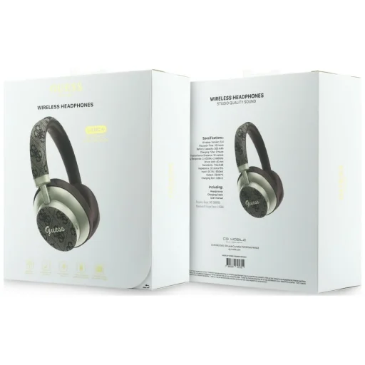 Guess Bluetooth ENC 4G Gold Script Metal hnedé bezdrôtové slúchadlá - 6