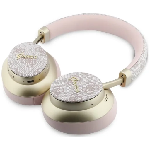 Guess Bluetooth ENC 4G Gold Script Metal ružové bezdrôtové Bluetooth slúchadlá - 4