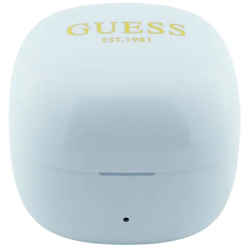Guess Script Metal Logo bezdrôtové TWS slúchadlá tyrkysové - 2