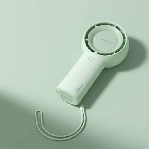 Jisulife Kézi Ventilátor 5 Plus 4000 mAh Mini Légfúvó Hordozható Ventilátor - Zöld - 3