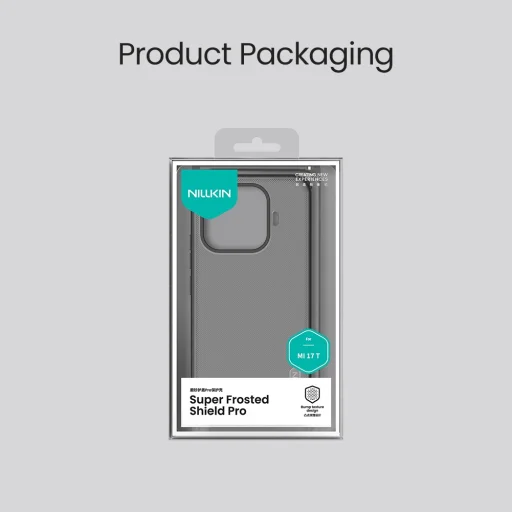 Xiaomi 17T Nillkin Super Frosted PRO priesvitné čierne puzdro - 7