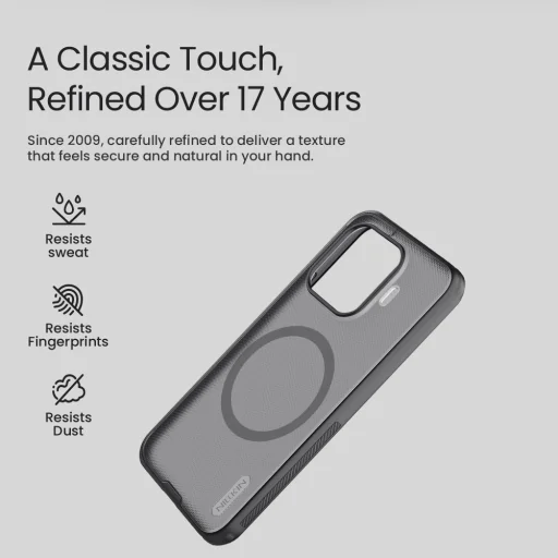 Xiaomi 17T Pro Nillkin Super Frosted PRO Magnetic priehľadné čierne puzdro - 3