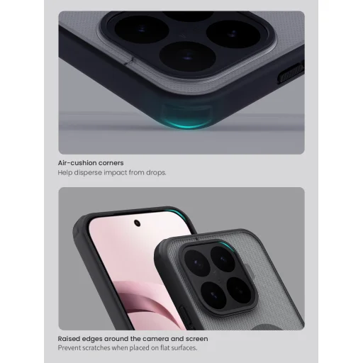 Xiaomi 17T Nillkin Super Frosted PRO Magnetic áttetsző fekete tok - 6
