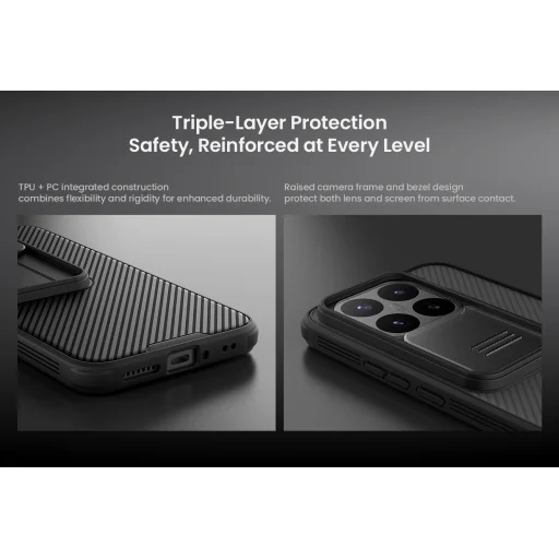 Xiaomi 17T Pro Nillkin CamShield PRO átlátszó fekete tok - 5