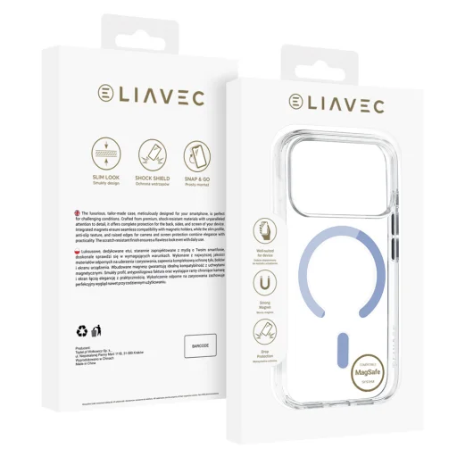 iPhone 17 Pro Liavec Pure világoskék tok kameravezérlő gombbal - 8