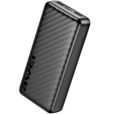 AWEI P6K Pro 20000 mAh Powerbank 2×USB-A/USB-C fekete