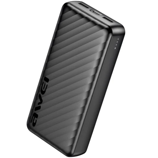 AWEI P6K Pro 20000 mAh Powerbank 2×USB-A/USB-C čierna - 1