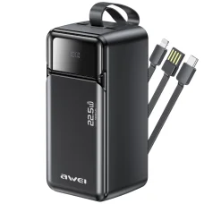 Awei PA-107 50000 mAh 22,5 W PD powerbank, fekete