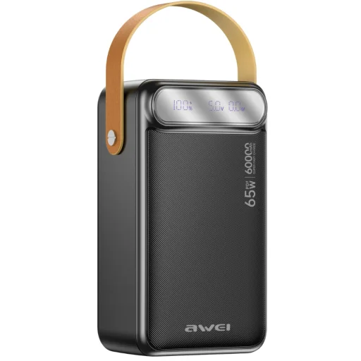 Awei PA-82 60000 mAh 65 W PD powerbank fekete - 2