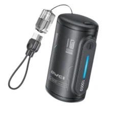 Awei WP-117 10000 mAh 22,5 W 3C 2× USB-C fekete külső akkumulátor, powerbank