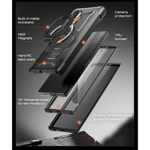 Samsung Galaxy Z Fold 8 Supcase UB Grip Mag MagSafe fekete tok - 7