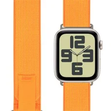 Apple Watch 42–49 mm OBAL:ME textilný remienok M–L, oranžový