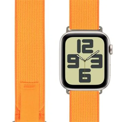 Apple Watch 42–49 mm OBAL:ME textilný remienok M–L, oranžový - 1