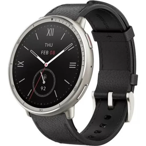 Amazfit Active 2 NFC 43,9 mm fekete bőrszíjas okosóra W2433EU1N - 1