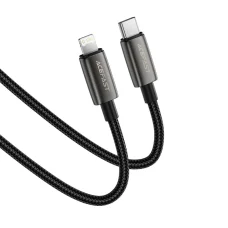 Acefast C23-01 kábel USB-C – Lightning, 30 W, 1,2 m, čierny