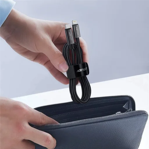 Acefast C23-01 kábel USB-C – Lightning, 30 W, 1,2 m, čierny - 3