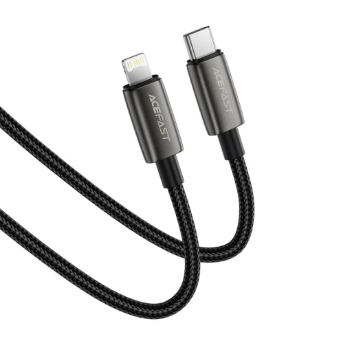 Acefast C23-01 kábel USB-C – Lightning, 30 W, 1,2 m, čierny - 1