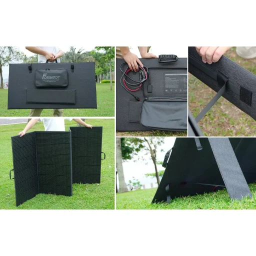 FOSSIBOT SP420 420 W skladací solárny panel čierny - 12