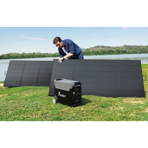 FOSSIBOT SP420 420 W skladací solárny panel čierny - 10