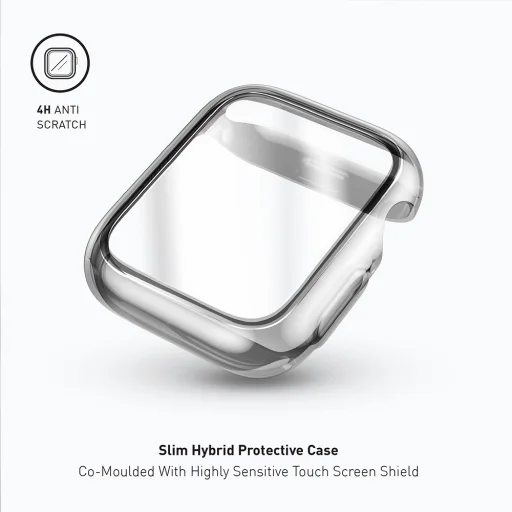 Apple Watch 11 42 mm UNIQ Garde hybridné puzdro s ochranou displeja, číre puzdro - 6