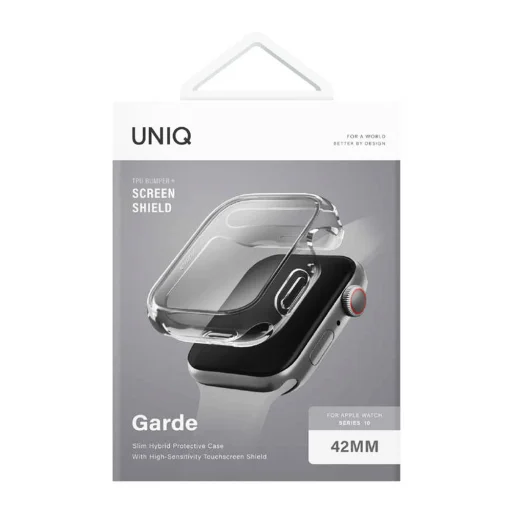 Apple Watch 11 42 mm UNIQ Garde hybridné puzdro s ochranou displeja, číre puzdro - 7