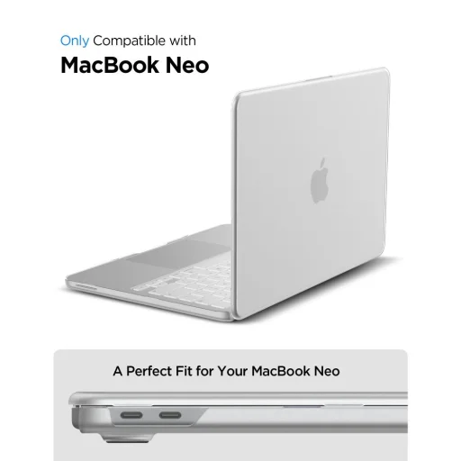 MacBook Neo 13 (2026) Spigen AirSkin matt átlátszó tok - 5