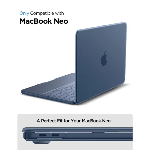 MacBook Neo 13 2026 Spigen AirSkin puzdro – matné indigovo modré - 6