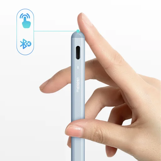 Metapen A8 aktívne dotykové pero pre iPad USB-C - modré - 4