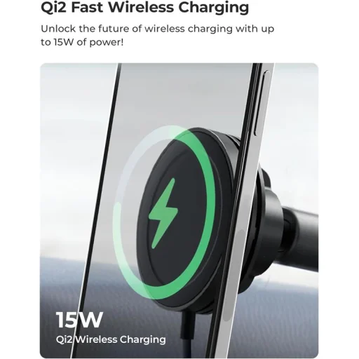 iOttie Velox MagSafe Qi2 bezdrôtový držiak na palubnú dosku a čelné sklo - 3